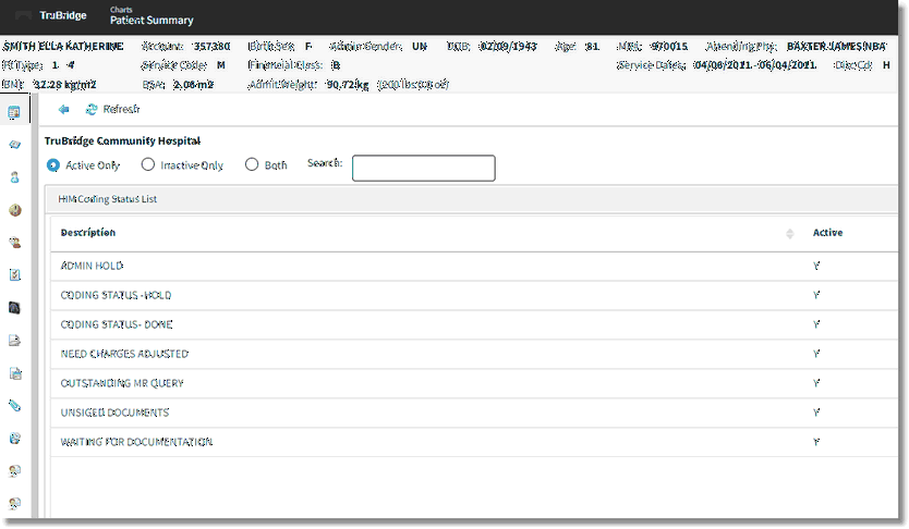 coding status List