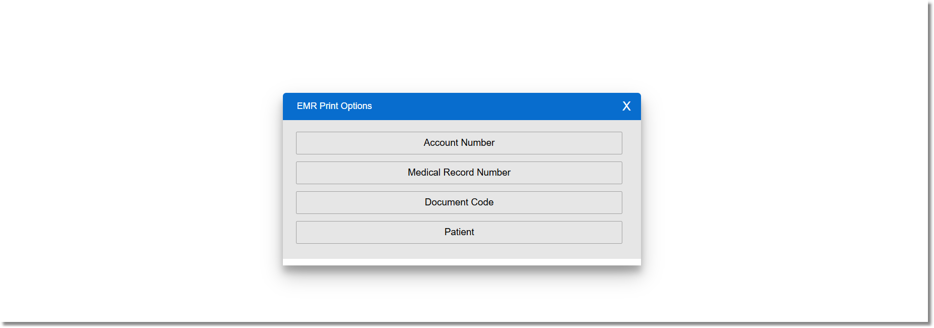 wc print ehr options