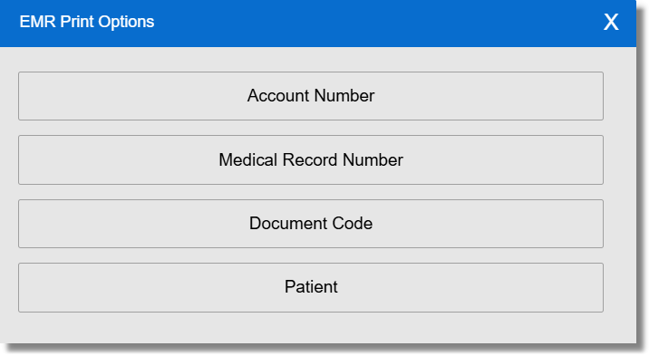 wc print emr options