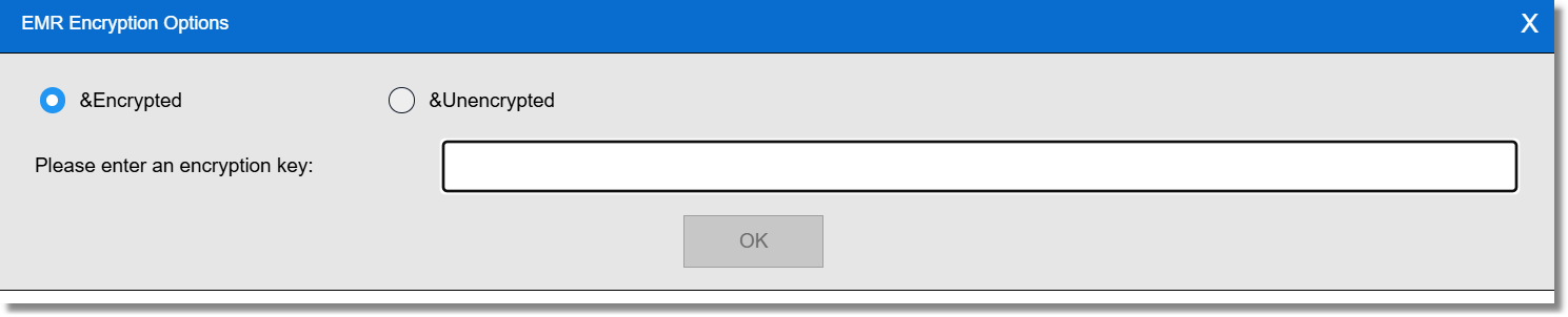 wc emr encryption options