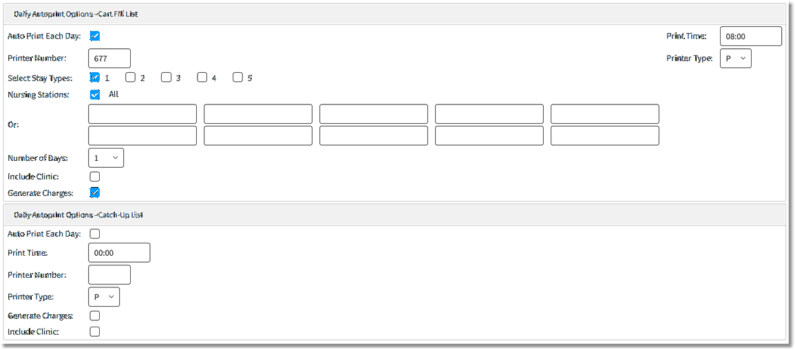 Cart Fill and Catch-Up List