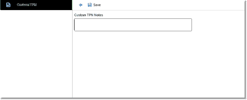 Custom TPN Notes