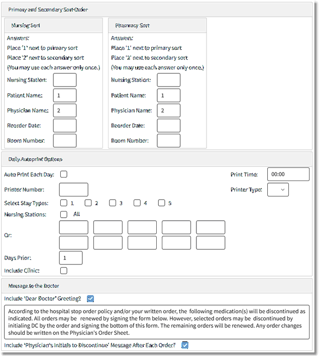 Physician Reorder Report