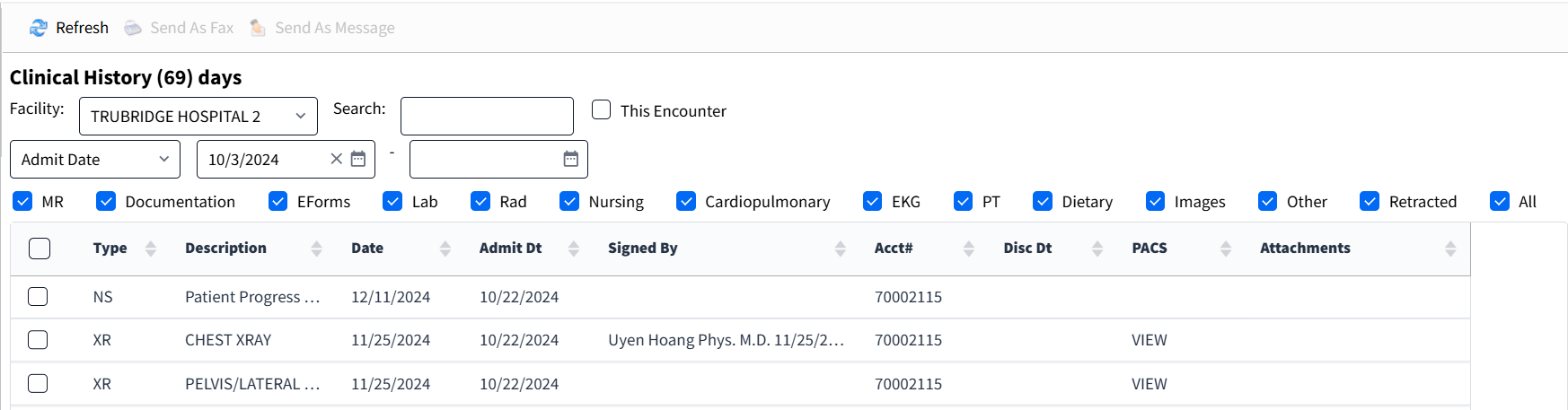 Clinical History Welcome
