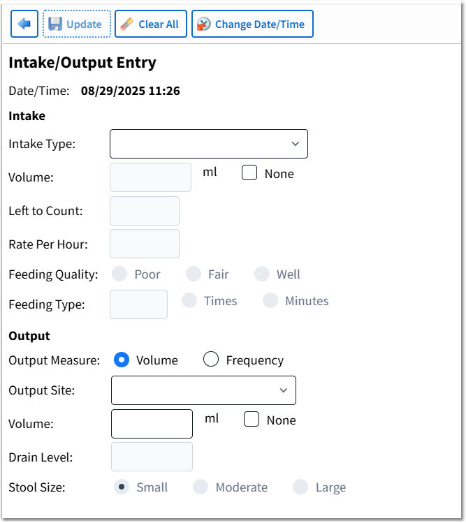 Intake_Output Entry