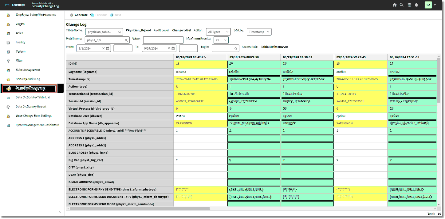 wc security change log
