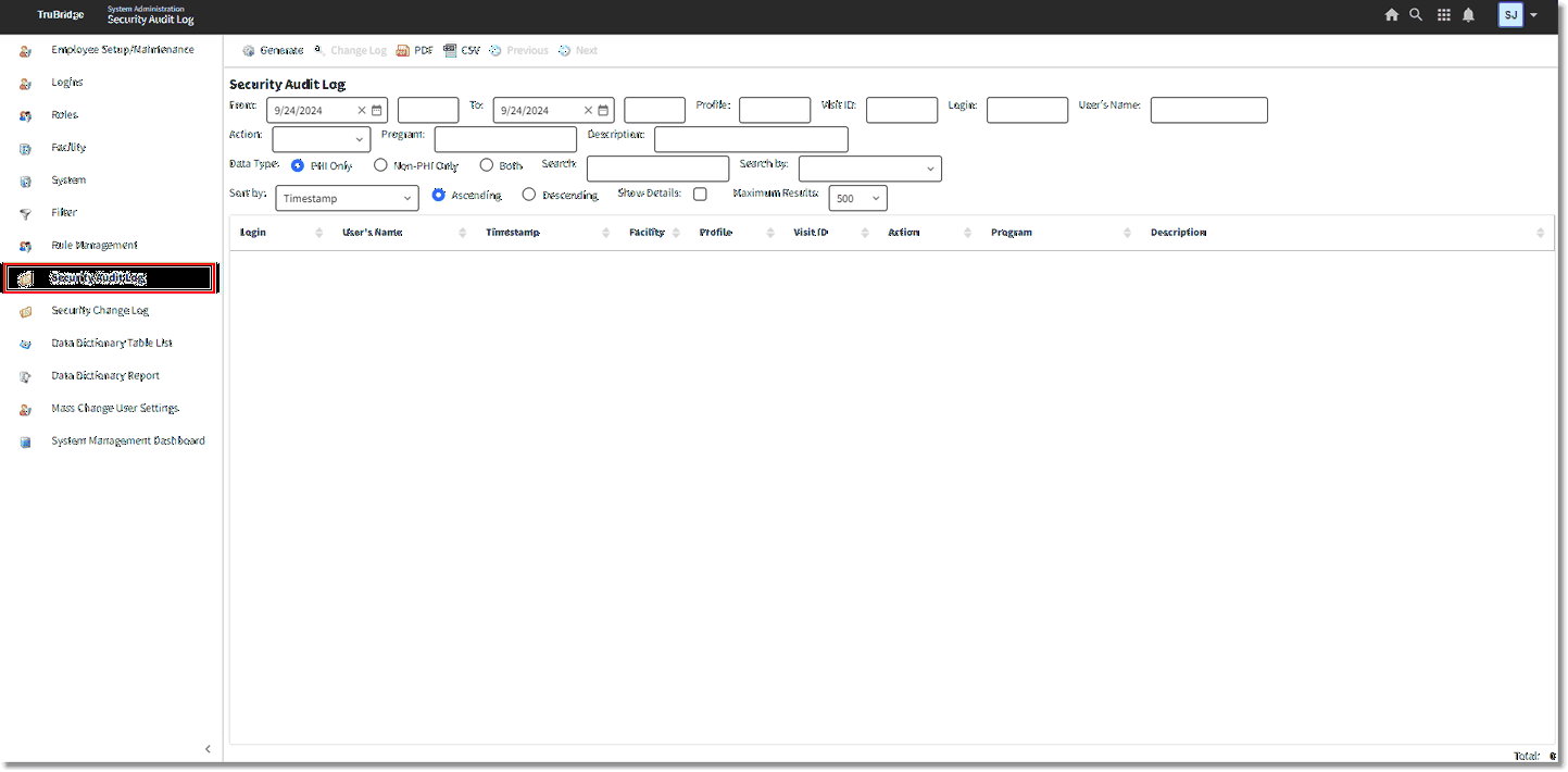 wc security audit log