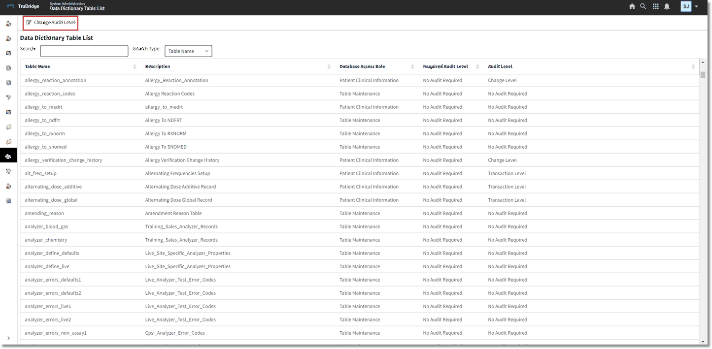 wc change audit level